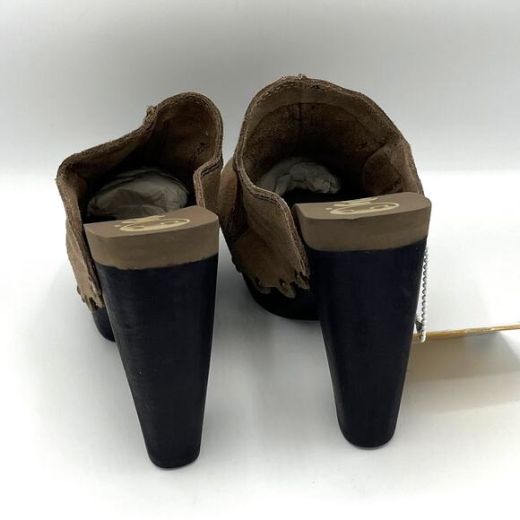 Floggs Diana Suede Platform Clog in Tan Size 6.5 - Picture 2 of 8